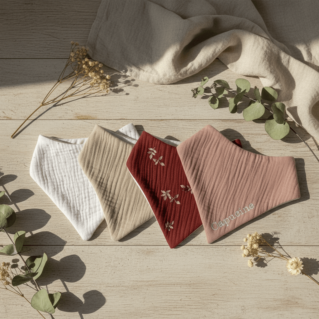 Bébé fait ses dents ? Le bavoir bandana réversible, l’allié stylé et efficace