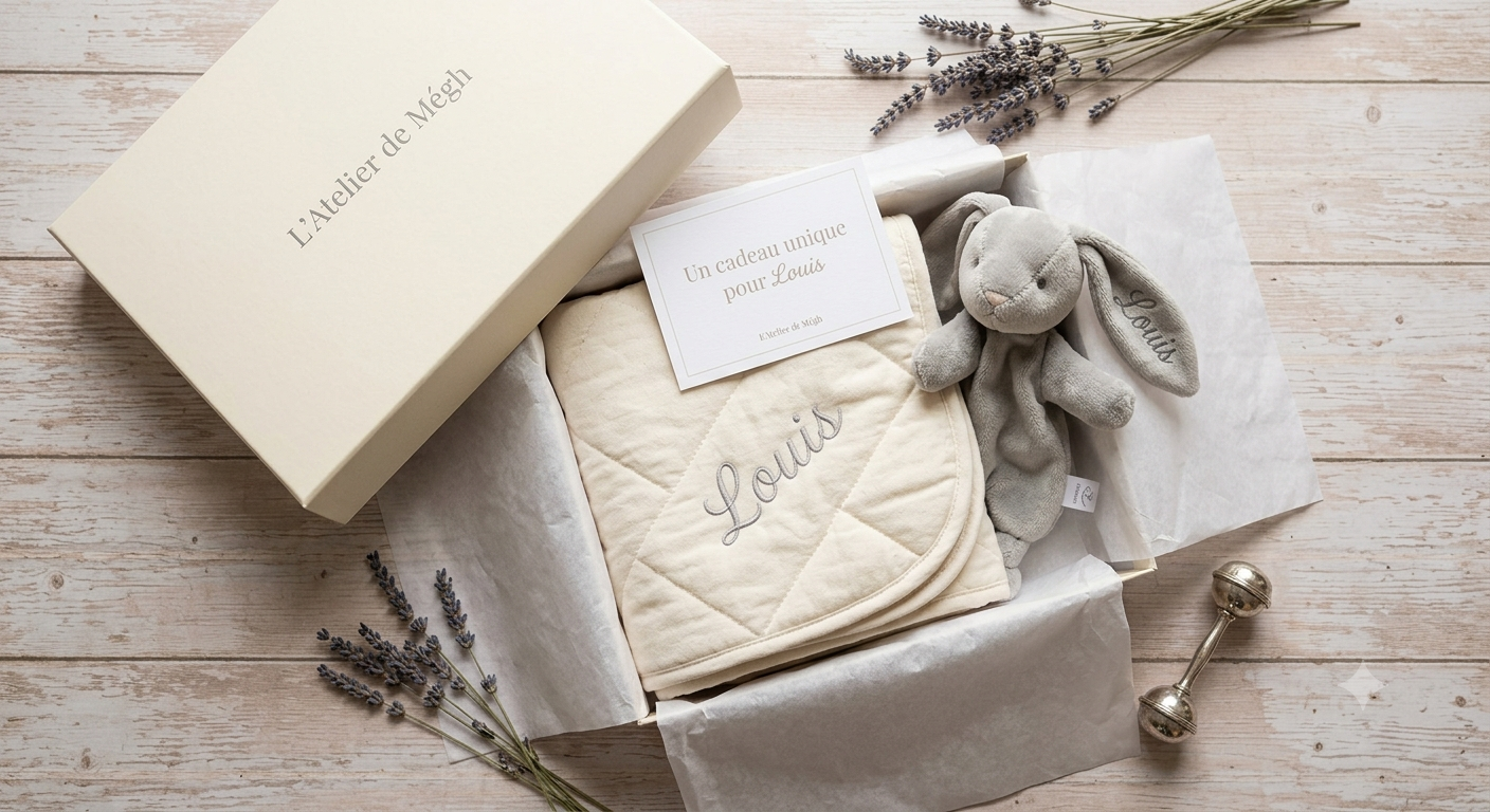 Cadeau de naissance personnalisé : pourquoi choisir un accessoire brodé au prénom ?