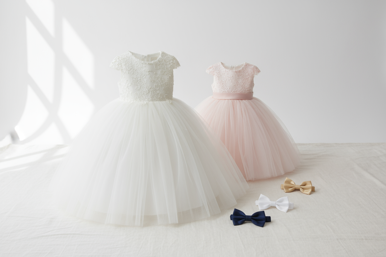 Robe de cérémonie enfant et noeud papillon 