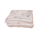 Pile de lingettes lavables montrant l'épaisseur moelleuse de l'éponge de bambou absorbante.