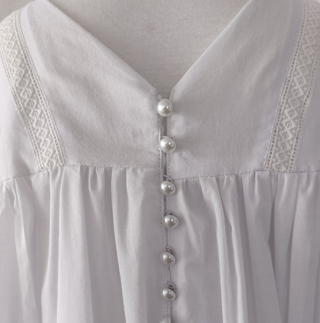 Robe de baptême fille à manches longues – Adèle